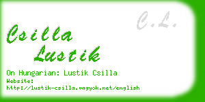 csilla lustik business card